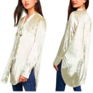 Anthropologie Velvet Tunic Top